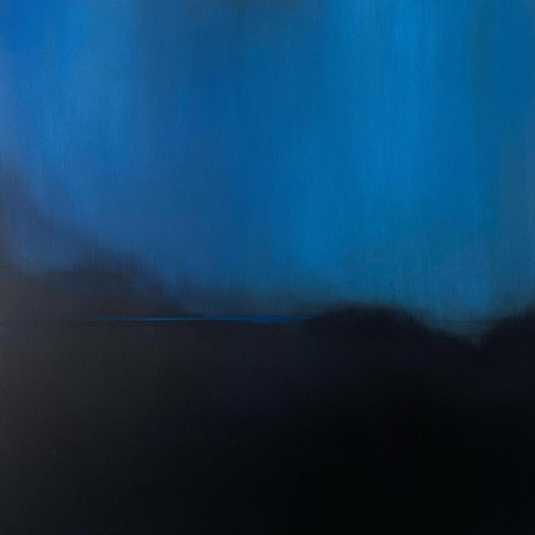 Night over the Reservoir - painting