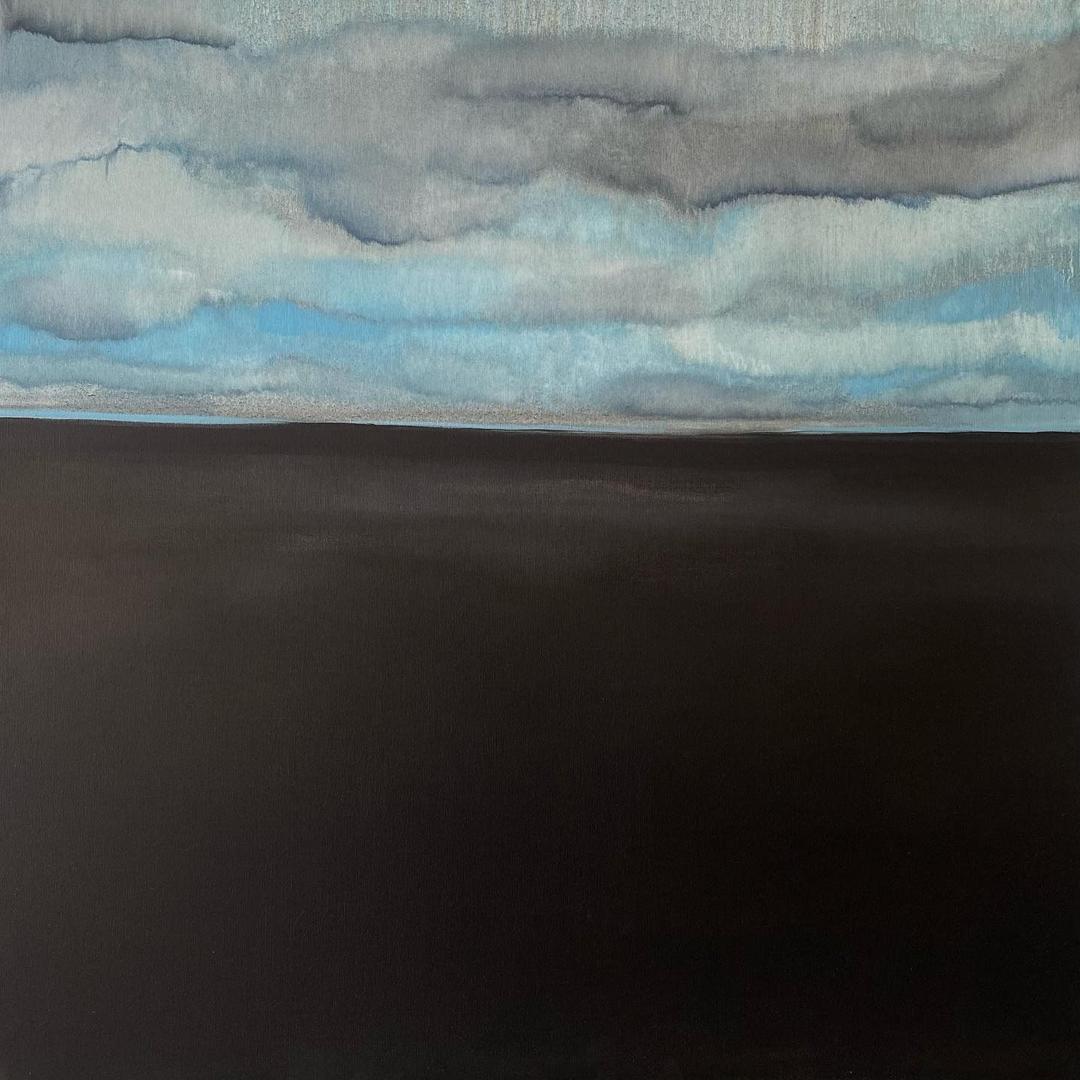 Heavy Clouds over the Lagoon - painting